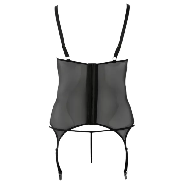 Cottelli - dames top grote maat - bloemenprint - zwart