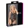 Cottelli - transparante top - glanzende strepen - zwart - M