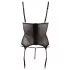 Cottelli - transparante top - glanzende strepen - zwart - M