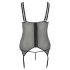 Cottelli Plus Size - Verstelbare Jarreteltop (Zwart)