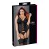 Cottelli Plus Size - Verstelbare Jarreteltop (Zwart) - 3XL