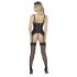 Abierta Fina - Zwarte push-up top met jarretels - L