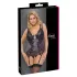 Cottelli Curves - kanten, veters lingerie set (paars)