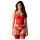 Obsessive Cupide Desir - Transparant kanten setje (rood)
