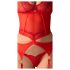 Obsessive Cupide Desir - Transparant kanten setje (rood)