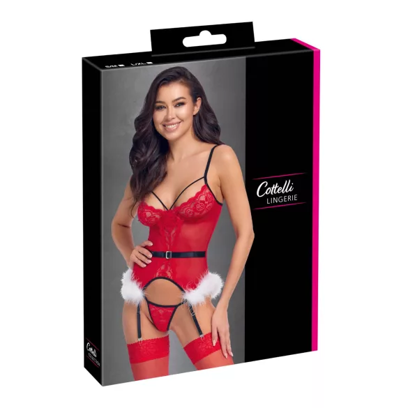 Cottelli - kerstlingerie set (rood) - L/XL