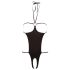 NO:XQSE - Open, glinsterende body met strass - zwart (S-L)