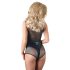 Cottelli - Glanzende net-body (zwart)