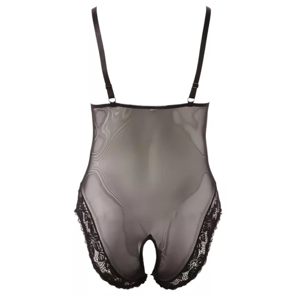 Cottelli Plus Size - body - kant - zwart - XXXL