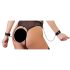Cottelli Bondage - Zwart open body met kettingen en bandjes