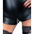 Noir - glanzende, lange mouw jumpsuit short (zwart) - M