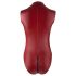 Cottelli Party - Mouwloze glanzende body met rits (rood) - L