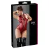Cottelli Party - glanzende, mouwloze body met ritssluiting (rood) - XL