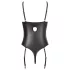 Abierta Fina - open body - kanten bandjes - zwart - 80B/M