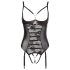 Abierta Fina - Sprankelende kanten open body (zwart) - 80C/M