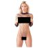 NO:XQSE - lange mouwen, netstof body - zwart (S-L)
