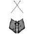 Obsessive Fiorenta - open body met parels - kanten lingerie - zwart