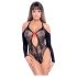 NO:XQSE - strikjes-body met lange mouwen - zwart (S-L)