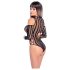 NO:XQSE - lange mouwen fishnet body - zwart (S-L)