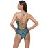 Cottelli - Verleidelijke open kanten body (groen) - XL