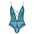 Cottelli - Verleidelijke open kanten body (groen) - XL