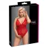Cottelli Curves - bodysuit grote maten - transparant kant - rood