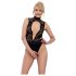 Abierta Fina - Open kanten body met strass (zwart)