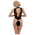 Abierta Fina - Open kanten body met strass (zwart)