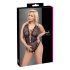 Cottelli Curves Plus Size - transparant patroon body (zwart)