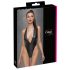 Cottelli Party - glanzend halterbody (zwart) - M