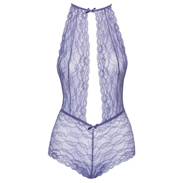 Kissable - body met nekband - kanten lingerie - paars