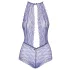 Kissable - body met nekband - kanten lingerie - paars - L/XL