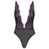 Kissable - zwart body met roze borduursel - L/XL