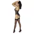 Cottelli - open body met bandjes en jarretels - zwart - XL
