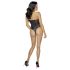 Cottelli Party - bloemendessin body (zwart)