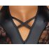 Cottelli Party - bloemendessin body (zwart) - L