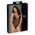 Cottelli - geborduurde open kanten body (zwart-paars) - M