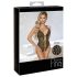 Abierta Fina - open kanten body met strass (zwart)