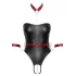 Cottelli Bondage - glanzende body + arm- en halsfixatie (zwart) - L