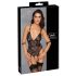 Cottelli Bondage - open body met boeien (zwart) - M