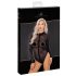 Noir - luipaardprint, lange mouwen body (zwart) - M