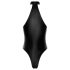 Noir - glanzend halterbody (zwart) - XL
