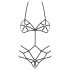 Obsessive - sierlijke bodyharnas (zwart) - S/M