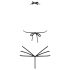 Obsessive - sierlijke bodyharnas (zwart) - S/M