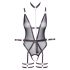 Cottelli Bondage - Open body met armboeien (zwart)