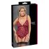 Cottelli Curves - lingerie body met ketting - kant - rood