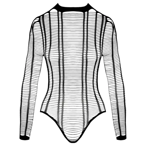 Cottelli - open body met strepen - zwart - maat S-L