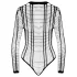 Cottelli - open body met strepen - zwart - maat S-L