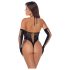 Cottelli - Bodysuit met handschoenen (zwart) - S-L