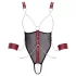 Cottelli Bondage - open body met bandjes en ketting - zwart - M